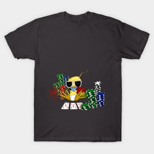 Grumpy Chicken Poker Player T-Shirt